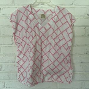 Beaufort Bonnet Company Size 12 Pink & White Shirt